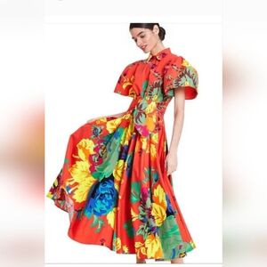 NWT Christopher John Rogers Multicolor Floral Maxi Dress Size 14